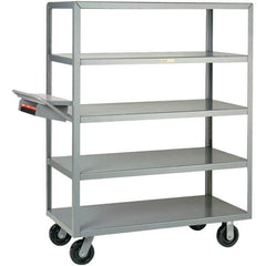 Little Giant - 3,600 Lb Capacity, 24" Wide x 36" Long x 63-1/2" High Order Picking Cart - 5 Shelf, Steel, Phenolic Casters - Industrial Tool & Supply