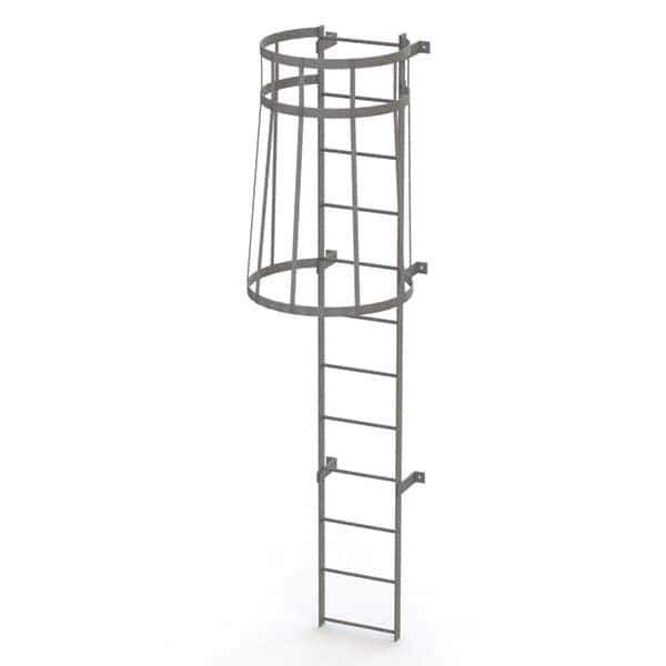 TRI-ARC - Rolling & Wall Mounted Ladders & Platforms Type: Fixed Ladder Style: Safety Cage - Industrial Tool & Supply