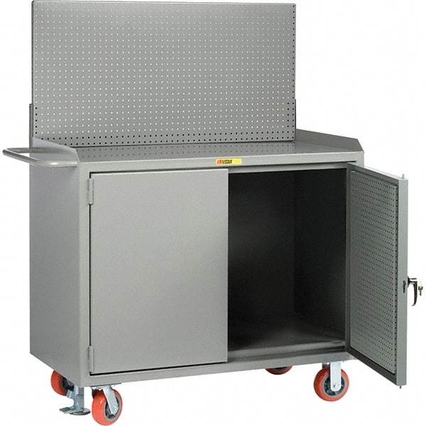 Little Giant - 3,600 Lb Capacity Mobile Workbench with Pegboard Panel - 48" Wide x 43" High - Industrial Tool & Supply
