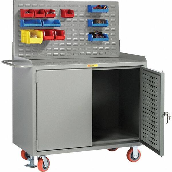 Little Giant - 3,600 Lb Capacity Mobile Workbench with Pegboard Panel - 48" Wide x 43-1/2" High - Industrial Tool & Supply