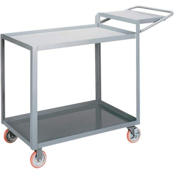 Little Giant - 1,200 Lb Capacity, 18" Wide x 32" Long x 40" High Order Picking Cart - 2 Shelf, Steel, Polyurethane Casters - Industrial Tool & Supply