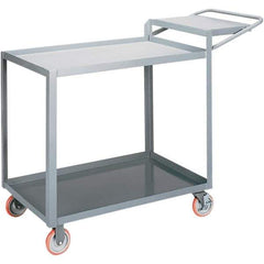 Little Giant - 1,200 Lb Capacity, 18" Wide x 32" Long x 40" High Order Picking Cart - 2 Shelf, Steel, Polyurethane Casters - Industrial Tool & Supply