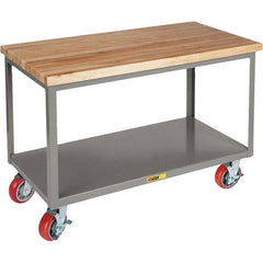 Little Giant - Mobile Work Benches Type: Butcher Block Top Length: 36 (Inch) - Industrial Tool & Supply