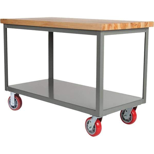 Little Giant - Mobile Work Benches Type: Butcher Block Top Length: 30 (Inch) - Industrial Tool & Supply