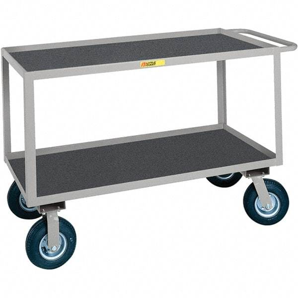 Little Giant - 1,200 Lb Capacity, 24" Wide x 48" Long x 38" High Cart - Steel, Pneumatic Casters - Industrial Tool & Supply