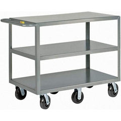 Little Giant - 3,600 Lb Capacity, 30" Wide x 48" Long x 36" High Cart - 3 Shelf, Steel, Phenolic Casters - Industrial Tool & Supply