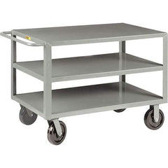 Little Giant - 5,000 Lb Capacity, 30" Wide x 60" Long x 36" High Cart - 3 Shelf, Steel, Phenolic Casters - Industrial Tool & Supply