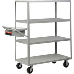 Little Giant - 3,600 Lb Capacity, 30" Wide x 60" Long x 63-1/2" High Order Picking Cart - 4 Shelf, Steel, Phenolic Casters - Industrial Tool & Supply