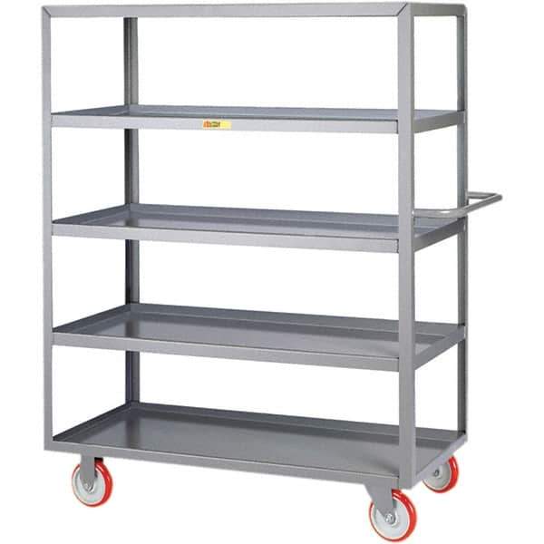 Little Giant - 1,200 Lb Capacity, 24" Wide x 36" Long x 62" High Service Cart - 5 Shelf, Steel, Polyurethane Casters - Industrial Tool & Supply