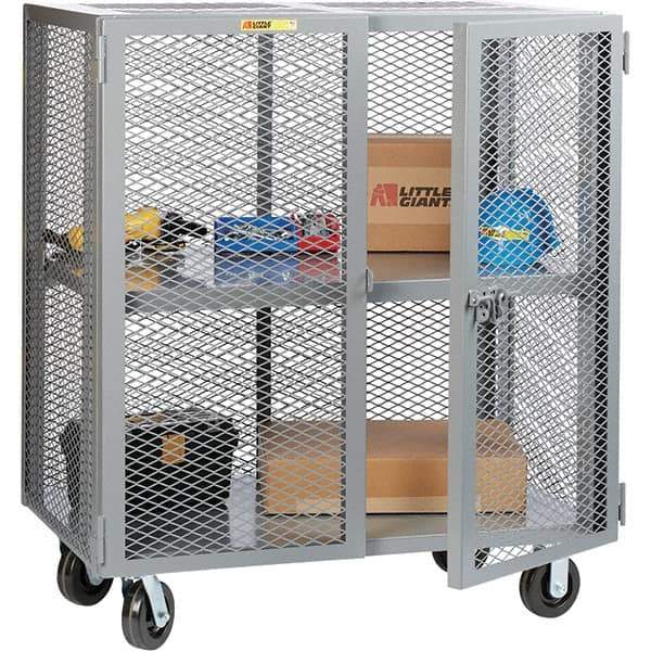 Little Giant - 1 Shelf Mobile Storage Cabinet - Steel, 49" Wide x 27" Deep x 57" High - Industrial Tool & Supply