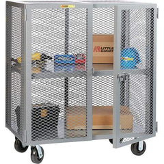 Little Giant - 1 Shelf Mobile Storage Cabinet - Steel, 61" Wide x 27" Deep x 57" High - Industrial Tool & Supply