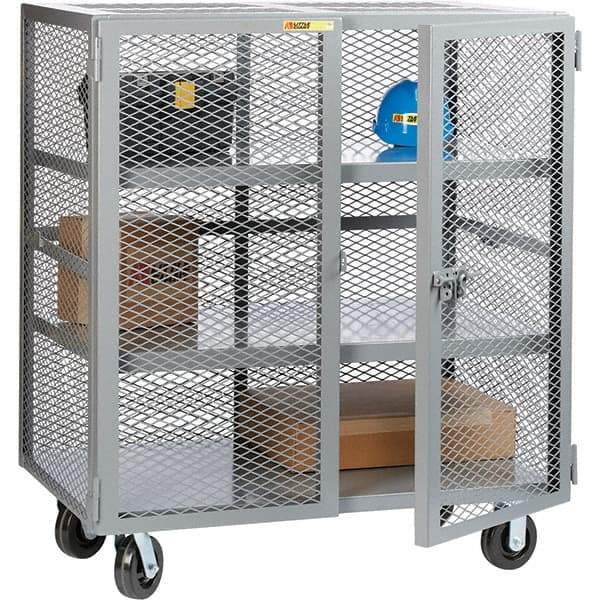 Little Giant - 2 Shelf Mobile Storage Cabinet - Steel, 49" Wide x 33" Deep x 57" High - Industrial Tool & Supply