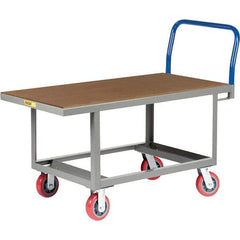 Little Giant - 2,000 Lb Capacity Steel Platform Truck - Steel Deck, 24" OAW, 61-1/2" Platform Length, Polyurethane Casters - Industrial Tool & Supply