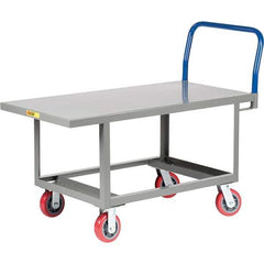 Little Giant - 2,000 Lb Capacity Platform Truck - 30" OAW, 61-1/2" Platform Length, Polyurethane Casters - Industrial Tool & Supply