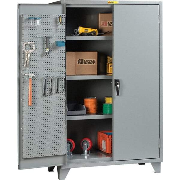 Little Giant - 3 Shelf Storage Cabinet - Steel, 60" Wide x 26" Deep x 78" High - Industrial Tool & Supply