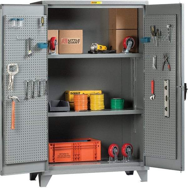 Little Giant - 2 Shelf Storage Cabinet - Steel, 48" Wide x 26" Deep x 78" High - Industrial Tool & Supply