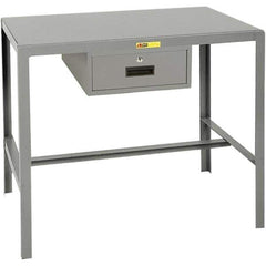 Little Giant - 48 Wide x 24" Deep x 18" High, Steel Machine Work Table with Drawer - Fixed Legs - Industrial Tool & Supply