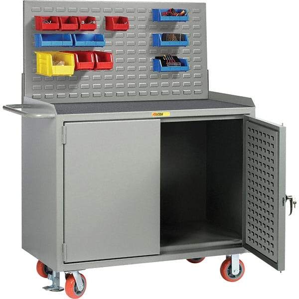 Little Giant - 3,600 Lb Capacity Mobile Workbench with Pegboard Panel - 48" Wide x 43-1/2" High - Industrial Tool & Supply