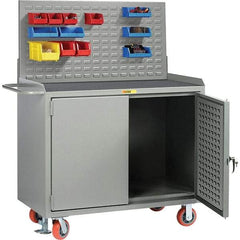 Little Giant - 3,600 Lb Capacity Mobile Workbench with Pegboard Panel - 48" Wide x 43-1/2" High - Industrial Tool & Supply