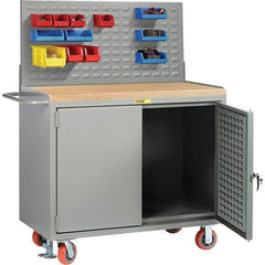 Little Giant - 3,600 Lb Capacity Mobile Workbench with Pegboard Panel - 48" Wide x 43-1/2" High - Industrial Tool & Supply