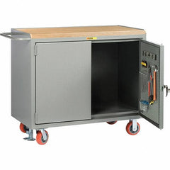 Little Giant - 3,600 Lb Capacity Mobile Workbench with Pegboard Panel - 48" Wide x 43-1/2" High - Industrial Tool & Supply