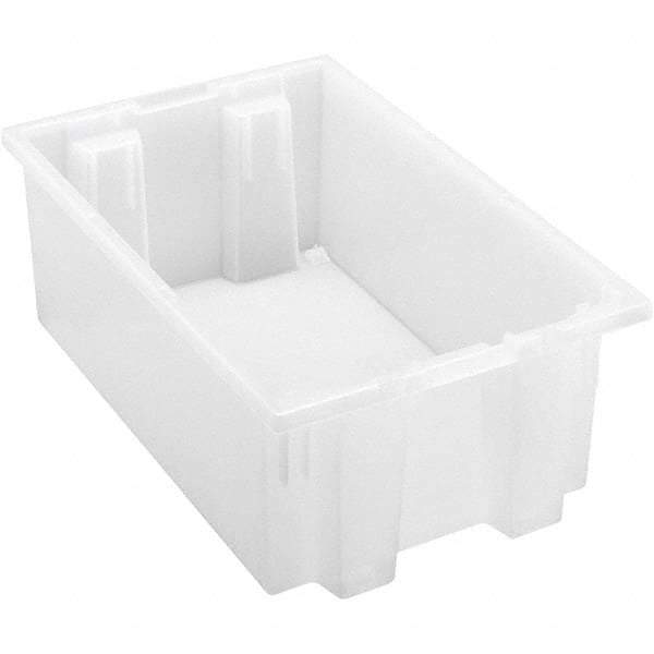 Quantum Storage - 45 Lb Load Capacity Clear Polypropylene Tote Container - Stacking, Nesting, 6" Long x 11" Wide x 18" High - Industrial Tool & Supply