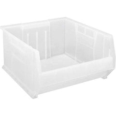 Quantum Storage - 225 Lb Load Capacity Clear Polypropylene Tote Container - Stacking, 12" Long x 22-1/2" Wide x 23.9" High - Industrial Tool & Supply