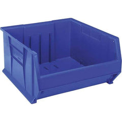Quantum Storage - 225 Lb Load Capacity Blue Polypropylene Tote Container - Stacking, 12" Long x 22-1/2" Wide x 23.9" High - Industrial Tool & Supply