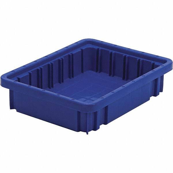 Quantum Storage - 20 Lb Load Capacity Blue Polypropylene Dividable Container - Stacking, 2-1/2" Long x 8.3" Wide x 10.9" High - Industrial Tool & Supply
