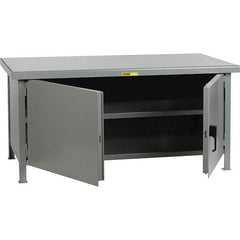 Little Giant - 1 Shelf Storage Cabinet - Steel, 60" Wide x 30" Deep x 34" High - Industrial Tool & Supply