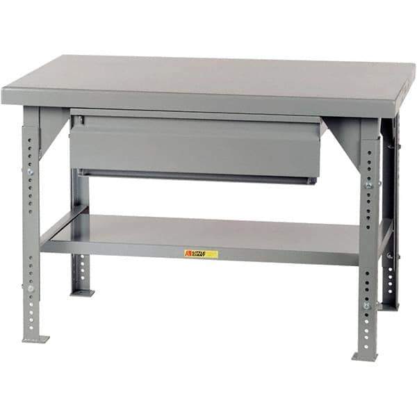 Little Giant - 60 Wide x 30" Deep x 37" High, Steel Workbench - Adjustable Height Legs - Industrial Tool & Supply