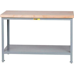 Little Giant - 60 Wide x 30" Deep x 35" High, Steel Butcher Block Top - 2,000 Lb Capacity, 35" High - Industrial Tool & Supply
