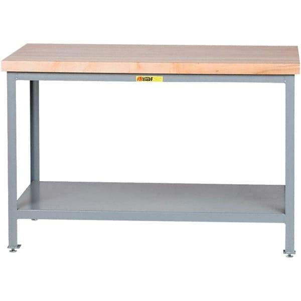 Little Giant - 24 Wide x 24" Deep x 35" High, Steel Butcher Block Top - Adjustable Height Legs - Industrial Tool & Supply