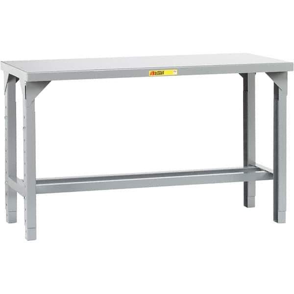 Little Giant - 72 Wide x 30" Deep x 41" High, Steel Workbench - Adjustable Height Legs - Industrial Tool & Supply