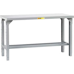 Little Giant - 72 Wide x 30" Deep x 41" High, Steel Workbench - Adjustable Height Legs - Industrial Tool & Supply