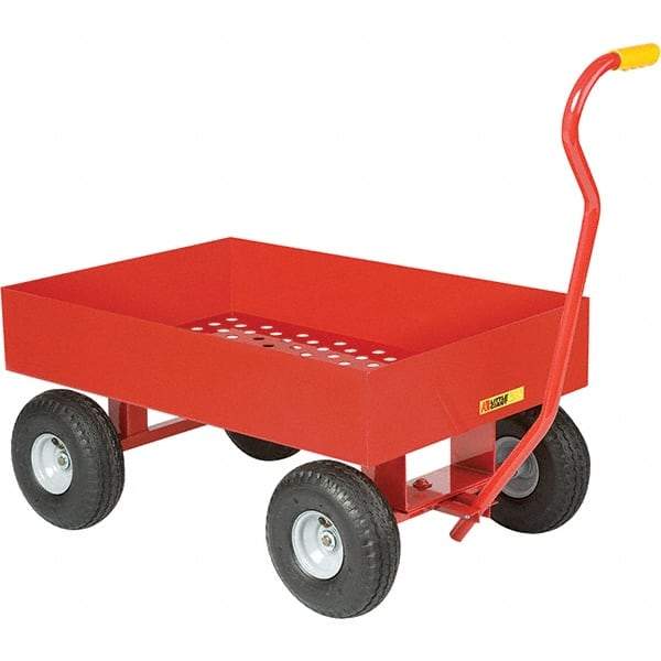 Little Giant - 1,200 Lb Capacity, 24" Wide x 36" Long x 17-1/4" High Cart - Steel, Pneumatic Casters - Industrial Tool & Supply