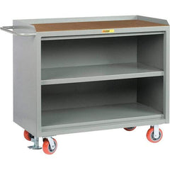 Little Giant - 3,600 Lb Capacity, 2 Drawer Mobile Service Bench - 41" Wide x 24" Deep x 43" High, Steel, Gray - Industrial Tool & Supply