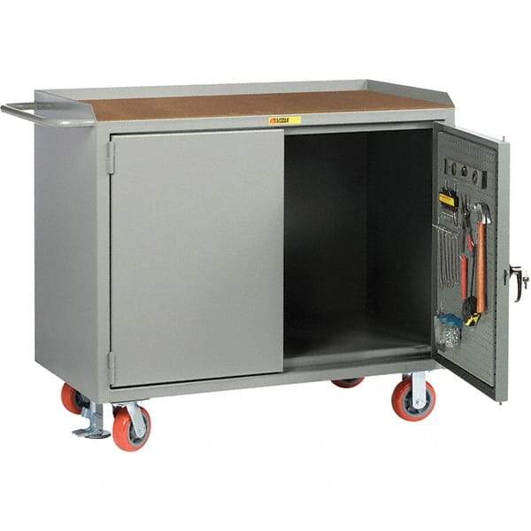 Little Giant - 3,600 Lb Capacity Mobile Workbench with Pegboard Panel - 48" Wide x 43-1/2" High - Industrial Tool & Supply