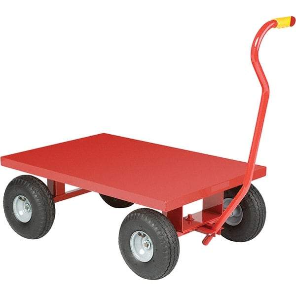 Little Giant - 1,200 Lb Capacity, 24" Wide x 36" Long x 13" High Cart - Steel, Pneumatic Casters - Industrial Tool & Supply