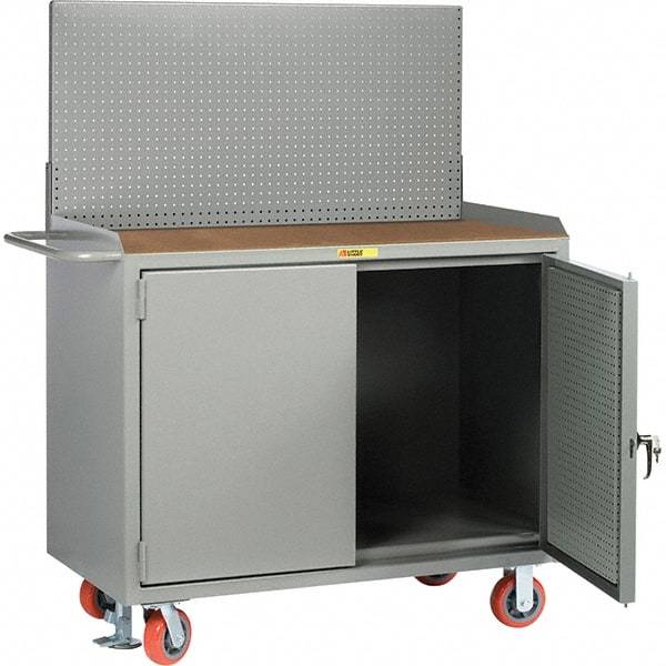 Little Giant - 3,600 Lb Capacity Mobile Workbench with Pegboard Panel - 48" Wide x 43" High - Industrial Tool & Supply