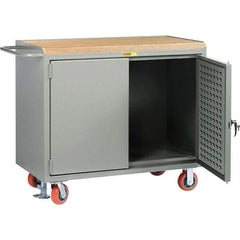 Little Giant - 3,600 Lb Capacity Mobile Workbench with Pegboard Panel - 48" Wide x 43-1/2" High - Industrial Tool & Supply