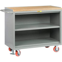 Little Giant - 3,600 Lb Capacity, 1 Drawer Mobile Service Bench - 41" Wide x 24" Deep x 43" High, Steel, Gray - Industrial Tool & Supply