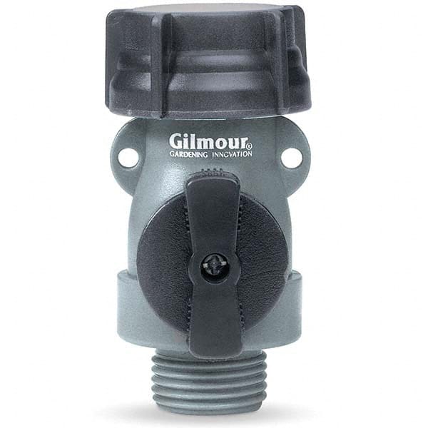 Gilmour - Garden Hose Fittings & Repair Kits Type: Shut-Off Valve Connector Type: Male; Female - Industrial Tool & Supply