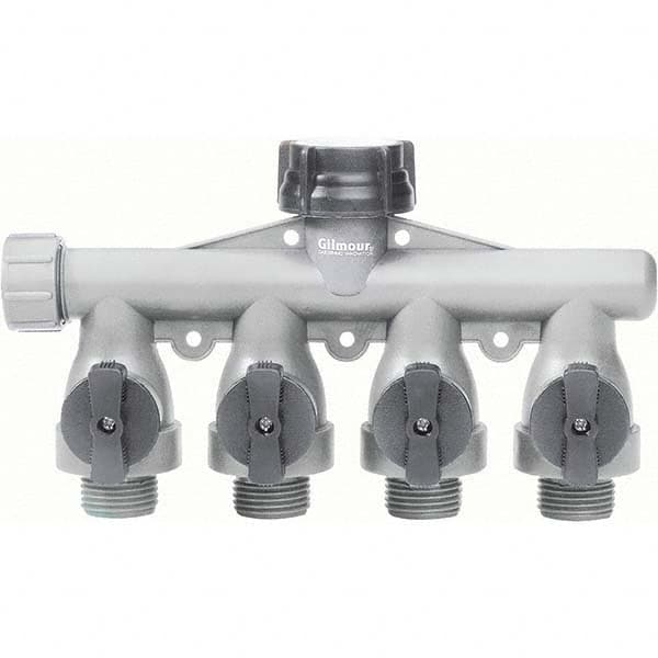 Gilmour - Garden Hose Fittings & Repair Kits Type: Shut-Off Valve Connector Type: Male; Female - Industrial Tool & Supply