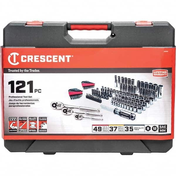 Crescent - Combination Hand Tool Sets Tool Type: Mechanic's Tool Set Number of Pieces: 121 - Industrial Tool & Supply