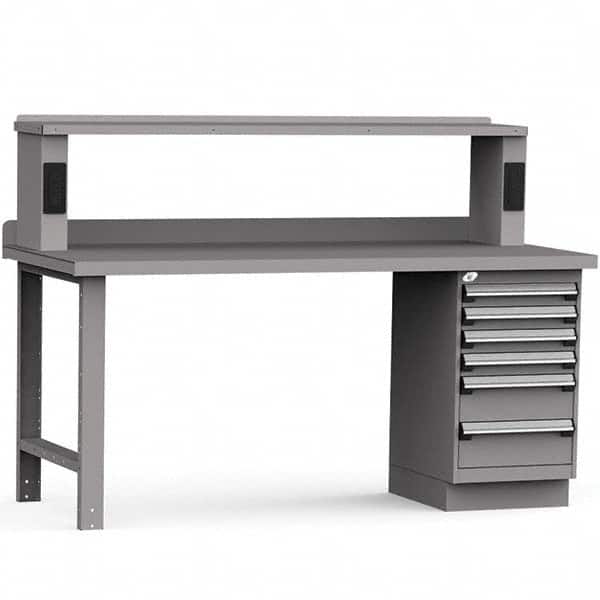 Rousseau Metal - Stationary Work Benches, Tables Type: Work Bench Top Material: Painted Steel - Industrial Tool & Supply