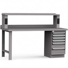 Rousseau Metal - Stationary Work Benches, Tables Type: Work Bench Top Material: Painted Steel - Industrial Tool & Supply