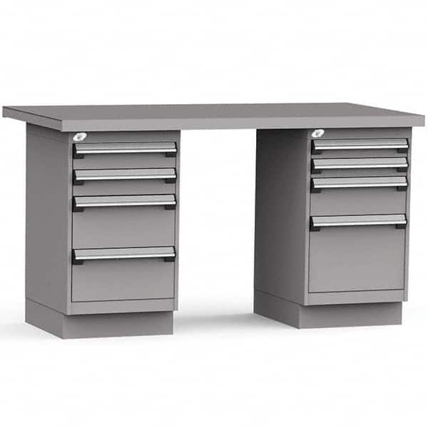 Rousseau Metal - Stationary Work Benches, Tables Type: Work Bench Top Material: Painted Steel - Industrial Tool & Supply