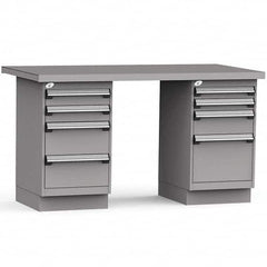 Rousseau Metal - Stationary Work Benches, Tables Type: Work Bench Top Material: Painted Steel - Industrial Tool & Supply