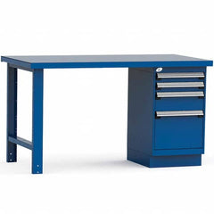 Rousseau Metal - Stationary Work Benches, Tables Type: Work Bench Top Material: Painted Steel - Industrial Tool & Supply